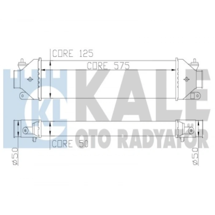 TURBO RADYATÖRÜ INTERCOOLER 572 X 127 X 50 DOBLO III / BRAVO II / COMBO D / GIULETTA 1,3-16 MJT 07-