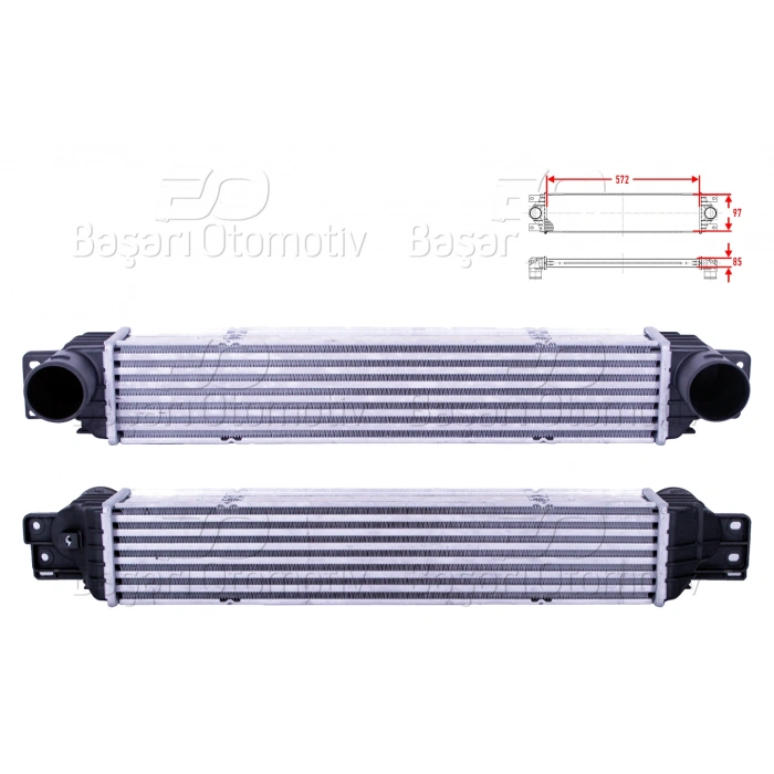 TURBO RADYATORU (INTERCOOLER) 572X97X85 OPEL ANTARA A (L07) 2.0 CDTI 06-11 CHEVROLET CAPTIVA (C100, C140) 2.0 D 06-09