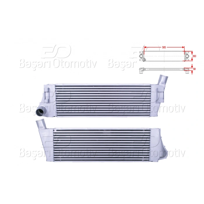 TURBO RADYATORU (INTERCOOLER) 585X203X50 RENAULT MEGANE GRAND SCENIC 1.5 DCI 1.9 DCI 2.0 03 >