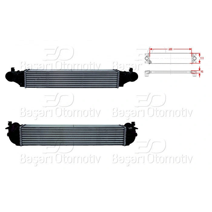 TURBO RADYATORU (INTERCOOLER) 600X111X95 OPEL ASTRA K 1.4 T 15>