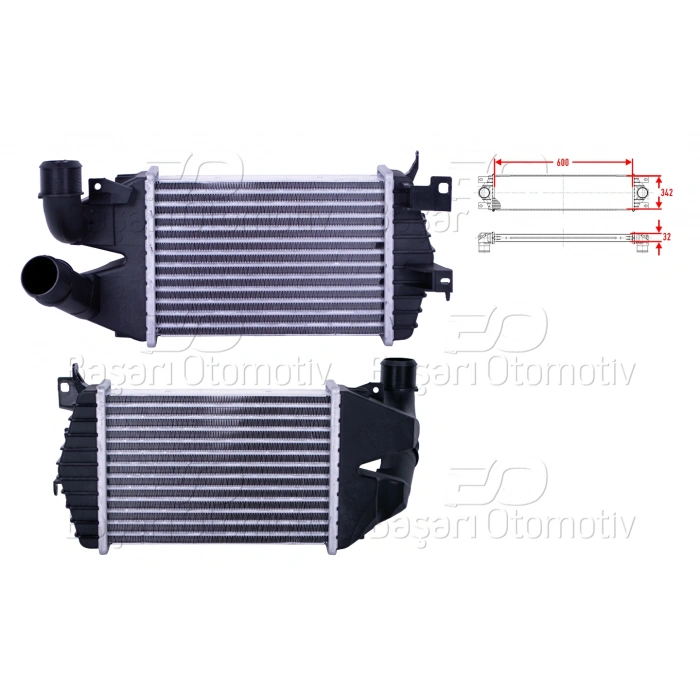 TURBO RADYATORU (INTERCOOLER) 600X342X32 RENAULT LAGUNA 1 1.9-2.2 DTI 96-01