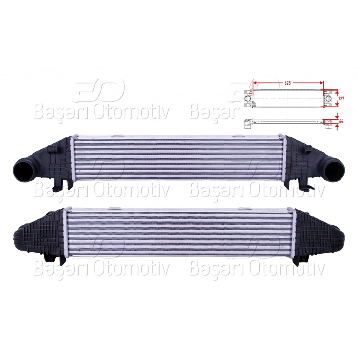 TURBO RADYATORU (INTERCOOLER) 625X127X64 MERCEDES-BENZ BENZ W204 C180 KOMPRESSOR C200 CDI C200 KOMPRESSOR W212 E200 NGT 07 >