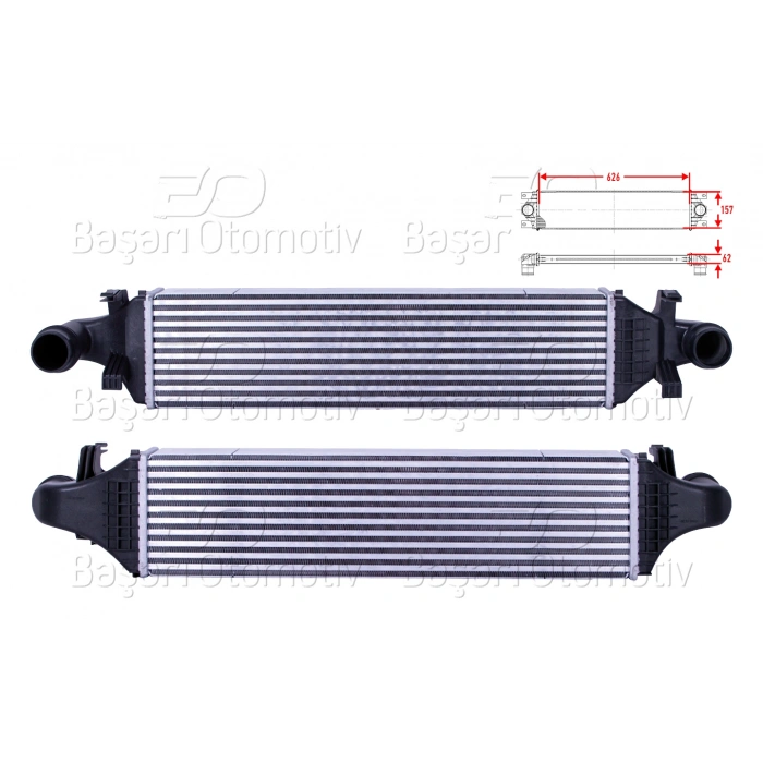 TURBO RADYATORU (INTERCOOLER) 626X157X62 MERCEDES-BENZ BENZ W176 A160 CDI A180 CDI A200 CDI A220 CDI A250 W246 W242 B160 CDI B180 CDI B200 CDI B220 CDI C117 CLA A180 CDI CLA 200 CDI CLA 220 CDI 11 >