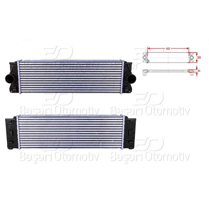 TURBO RADYATORU (INTERCOOLER) 640X202X64 VW CRAFTER SPRINTER 2.5TDI 06>