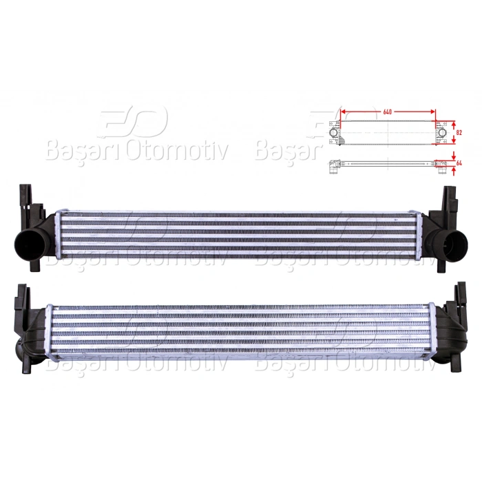 TURBO RADYATORU (INTERCOOLER) 640X82X64 VW POLO IBIZA FABIA 1.2 1.6TDI 10 >