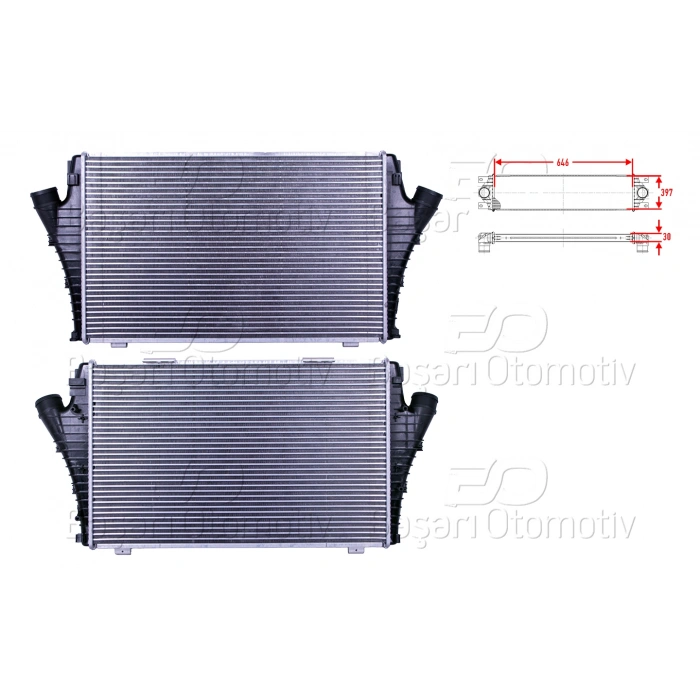 TURBO RADYATORU (INTERCOOLER) 646X397X30 OPEL SIGNUM VECTRA C 1.9 CDTI 04>