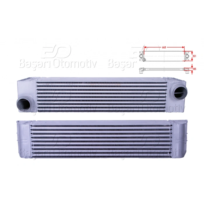 TURBO RADYATORU (INTERCOOLER) 648X351X105 BMW 7 SERISI (E65) 730 D 05-05/ LAND ROVER RANGE ROVER 3.0 TD 02-09