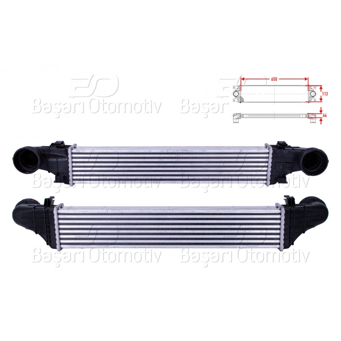 TURBO RADYATORU (INTERCOOLER) 650X113X64 MERCEDES-BENZ BENZ W211 E200 KOMPRESSOR E270 CDI E280 CDI E320 CDI 02 >