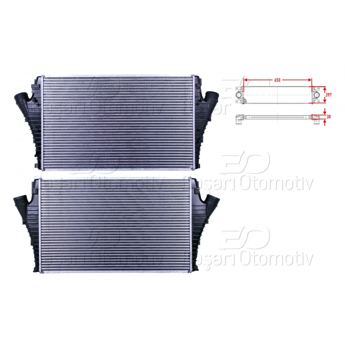 TURBO RADYATORU (INTERCOOLER) 650X397X30 OPEL SIGNUM VECTRA C 1.9 CDTI 04>