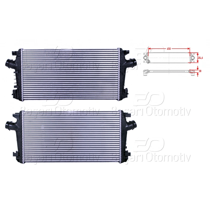 TURBO RADYATORU (INTERCOOLER) 650X404,6X30 OPEL ASTRA J CRUZE 1.6 2.0 12>