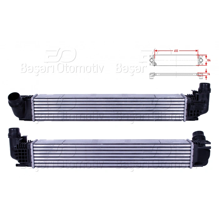 TURBO RADYATORU (INTERCOOLER) 655X104X76 DACIA DUSTER (HS) 1.5 DCI 10-18