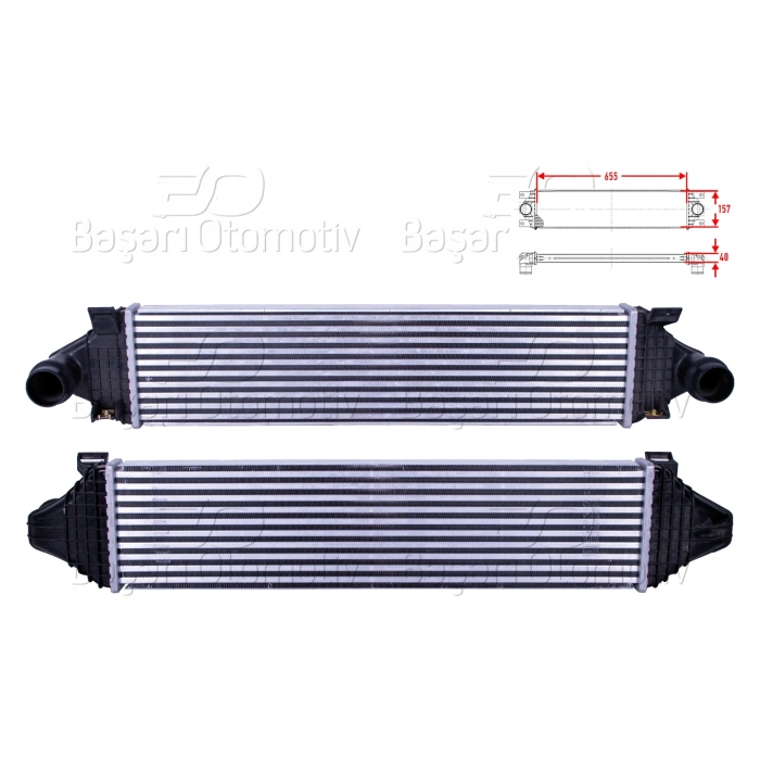 TURBO RADYATORU (INTERCOOLER) 655X157X40 VOLVO 2 1.5 T3 - 2.0 D3 10> / V40 D2 - D3 12> / V60 D3 - T3 10>