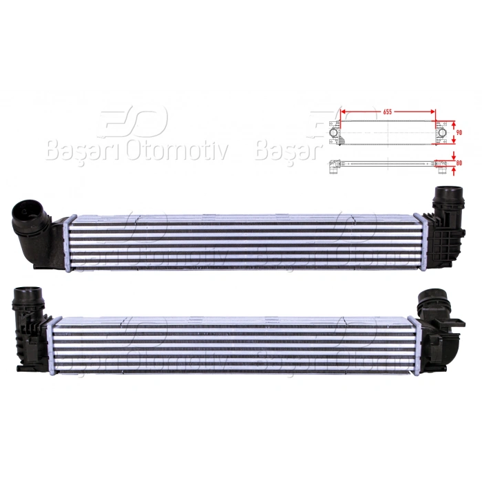 TURBO RADYATORU (INTERCOOLER) 655X90X80 RENAULT SCENIC GRAND SCENIC MEGANE 3 MEGANE CC 1.2 TCE 1.4 A-16V 1.5 DCI 08 >