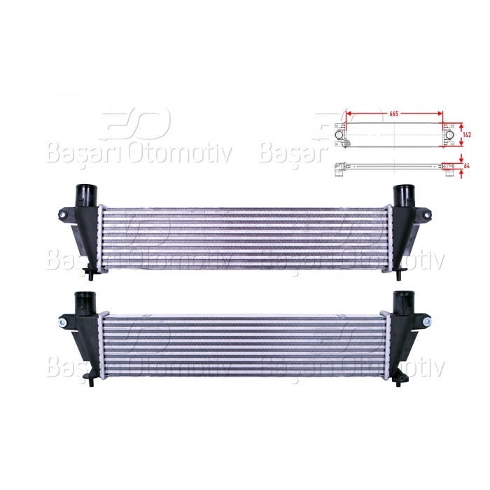 TURBO RADYATORU (INTERCOOLER) 665X142X64 ISUZU D-MAX 2 (TFR, TFS) 2.5 CRDi 12-18