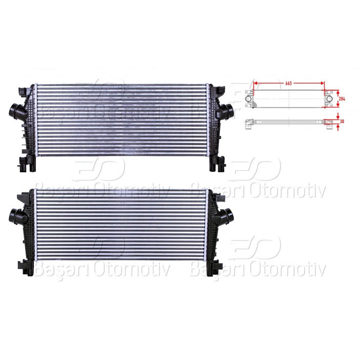 TURBO RADYATORU (INTERCOOLER) 665X284X30 OPEL ASTRA J ZAFIRA C CHEVROLET CRUZE J300 J305 J308 1.4 1.6 A1.4NET A1.4NEL B1.4NEL A1.6LET B1.4NET 09>