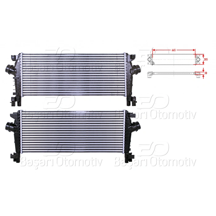 TURBO RADYATORU (INTERCOOLER) 665X285X30 OPEL ASTRA J INSIGNIA ZAFIRA C 1.6 SDI 12>