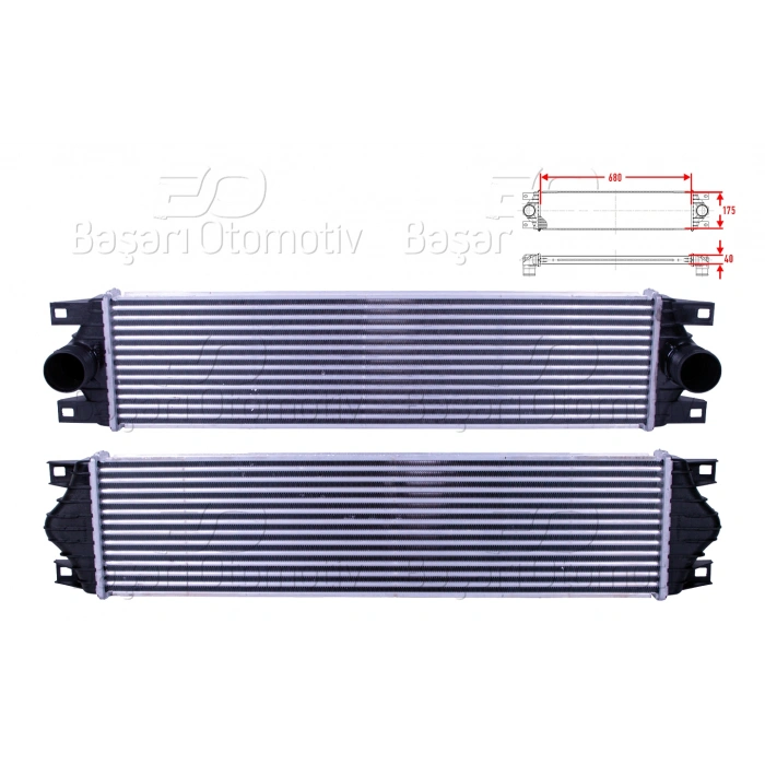 TURBO RADYATORU (INTERCOOLER) 680X175X40 OPEL MOVANO NISSAN INTERSTAR RENAULT MASTER 2 1.9 DTI 2.2 DTI 2.5 DTI 2.8 DTI 99 >