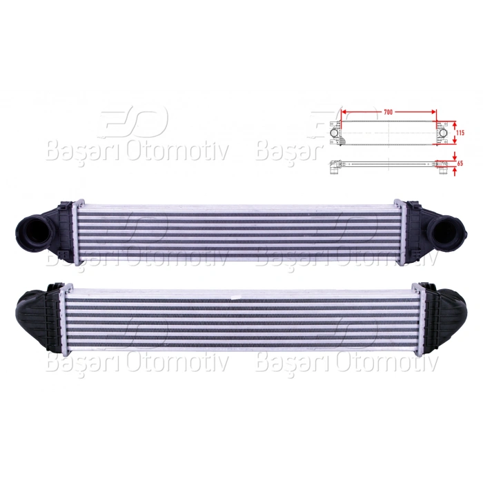 TURBO RADYATORU (INTERCOOLER) 700X115X65 MERCEDES-BENZ A-CLASS A160 180 200 TURBO BENZ B CLASS B160 180 200 CDI 04 >