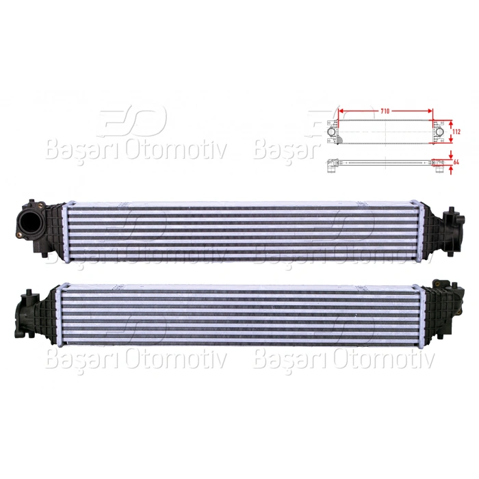 TURBO RADYATORU (INTERCOOLER) 710X112X64 HONDA CIVIC (FC_) 1.5 VTEC 16-22 CIVIC HB (FC_, FK_) 1.5 VTEC 17-22
