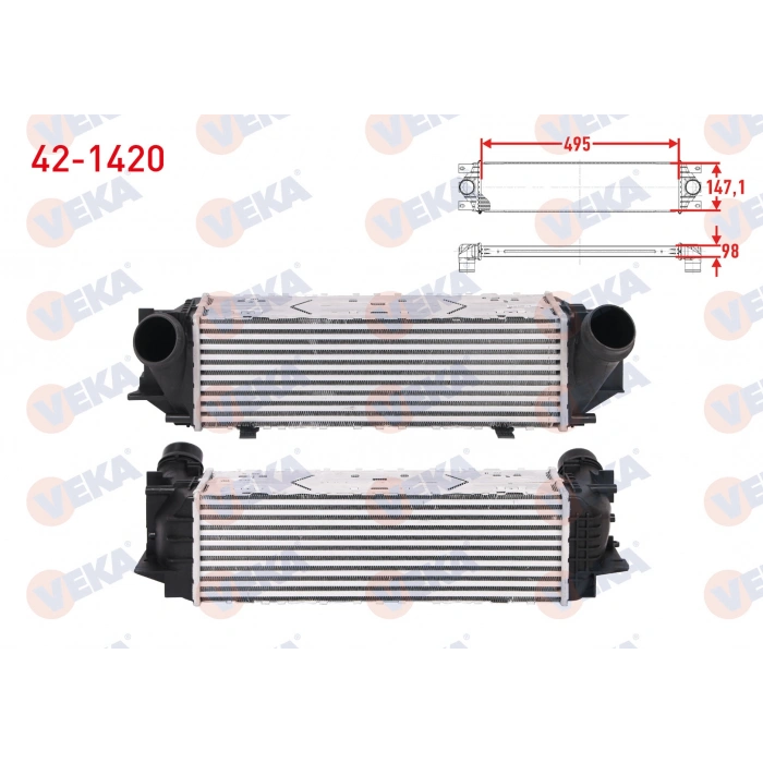 TURBO RADYATORU (INTERCOOLER) BMW 5 (F10) 520 I 184 hp 1996-2003