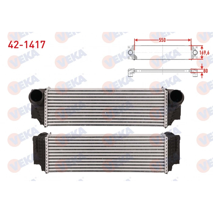 TURBO RADYATORU (INTERCOOLER) BMW 5 (F10) 535 D 299 hp 2010-2011
