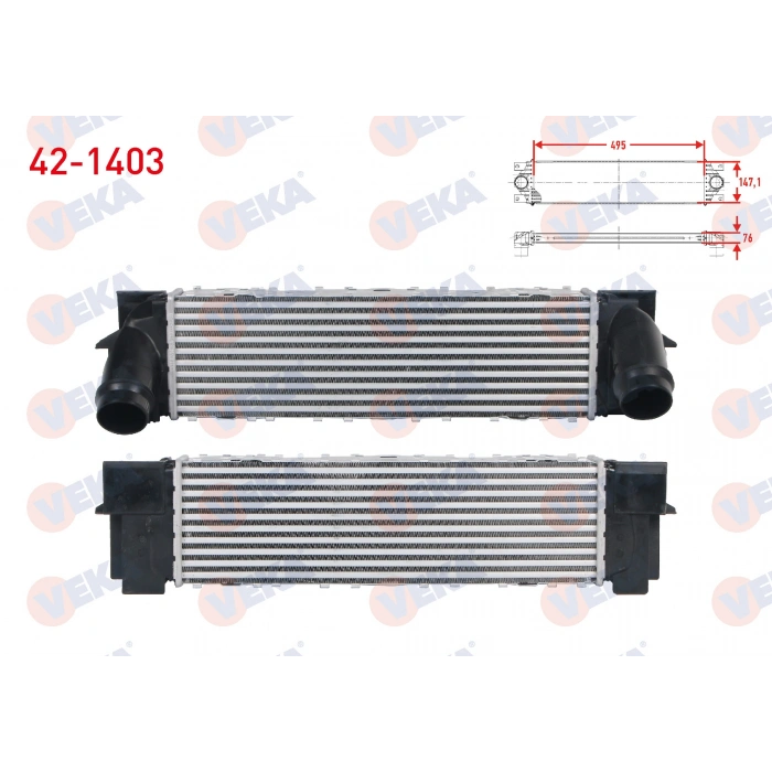 TURBO RADYATORU (INTERCOOLER) BMW X3 (F25) xDrive 2.0 D - xDrive 2.0i 2010-/ X4 (F26) xDrive 2.0 D 2014-