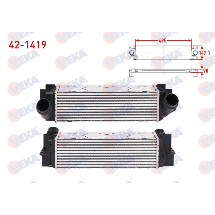 TURBO RADYATORU (INTERCOOLER) BMW X3 (F25) XDRIVE 30 D 258 hp 2011-2016