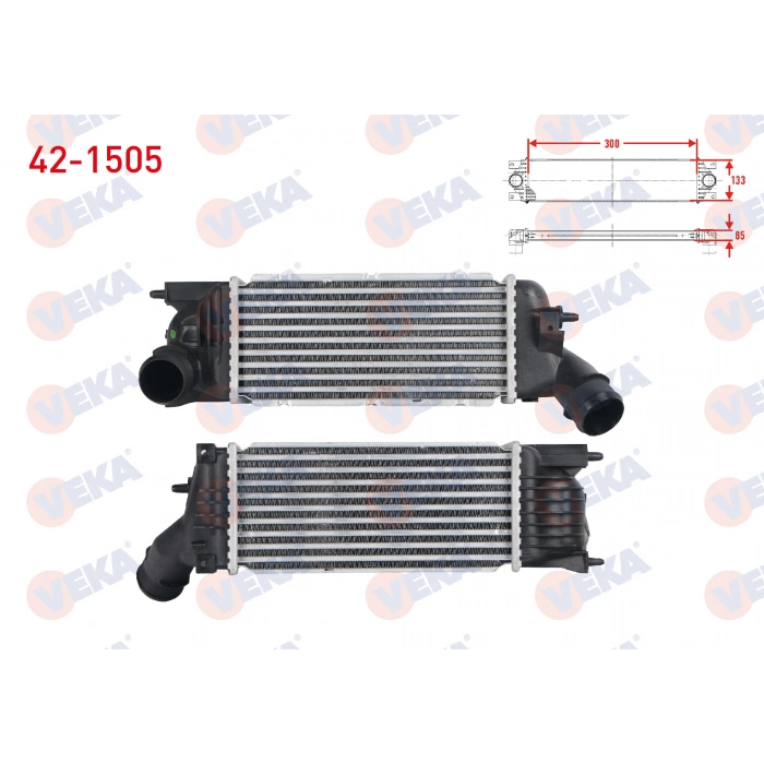 TURBO RADYATORU (INTERCOOLER) CITROEN C5 II 1.6 HDI - 2.0 HDI 2004-2008/ PEUGEOT 407 1.6 HDI - 2.0 HDI 2004-2011
