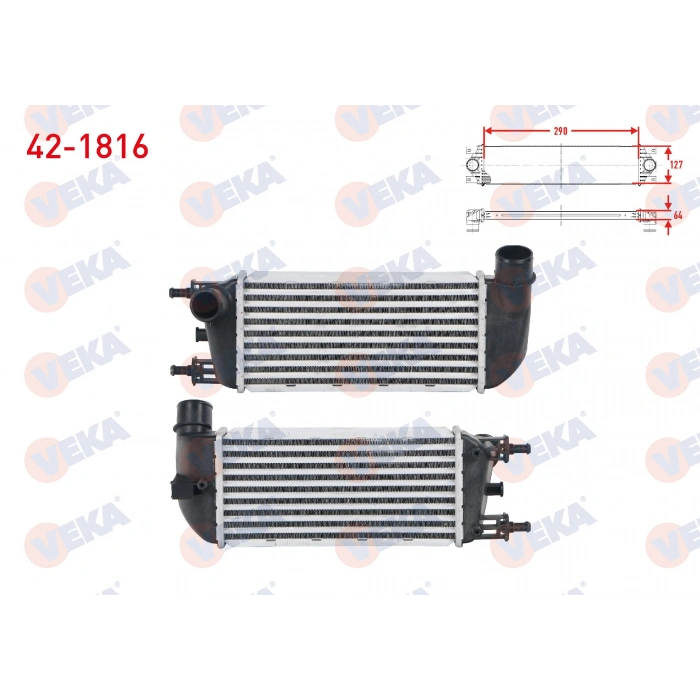 TURBO RADYATORU (INTERCOOLER) FIAT 500 1.2 - 1.3 MJT 2008-2012