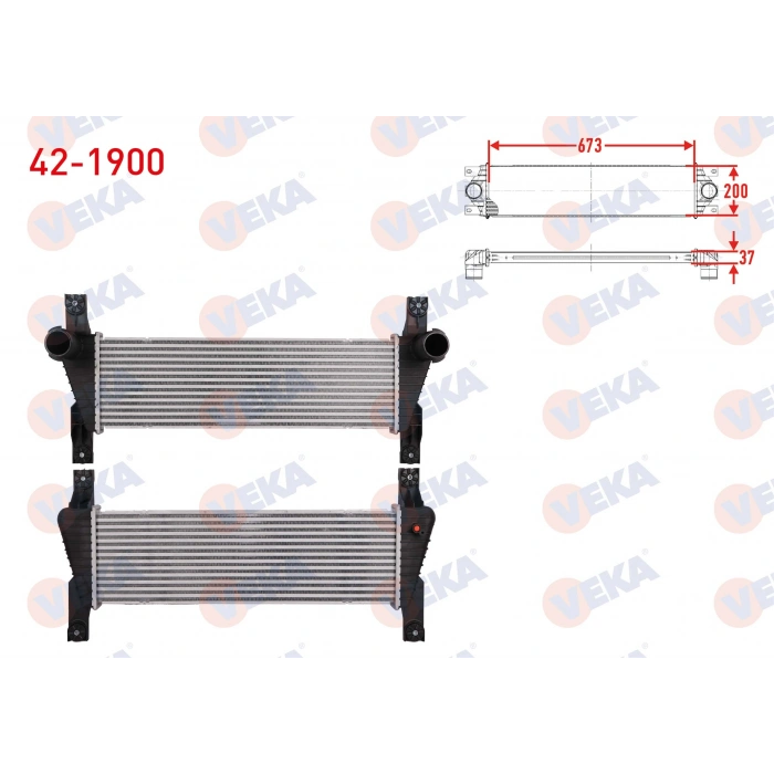 TURBO RADYATORU (INTERCOOLER) FORD RANGER (TKE) 2.2 TDCI 2011-