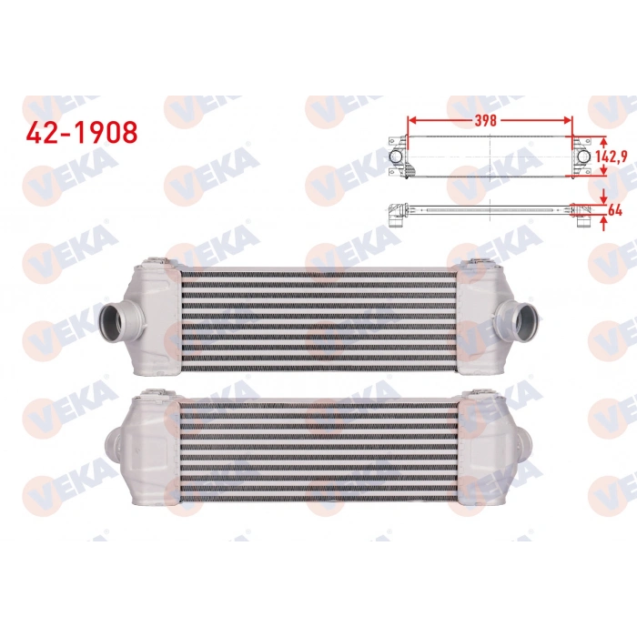 TURBO RADYATORU (INTERCOOLER) FORD TRANSIT (V347) 2.2 TDCI (KISA TIP) 2006-2014