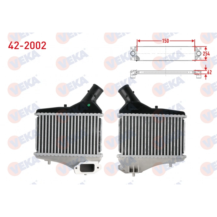 TURBO RADYATORU (INTERCOOLER) HONDA CR-V IV 1.6 i-DTEC 2013- / CR-V III 2.2 i-DTEC 2007-