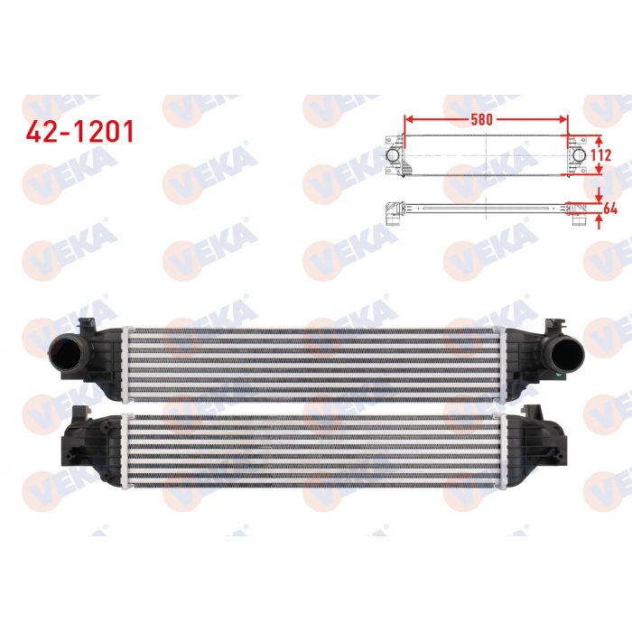 TURBO RADYATORU (INTERCOOLER) JEEP COMPASS 1.4, 1.6 D, 2.0 D 2017-