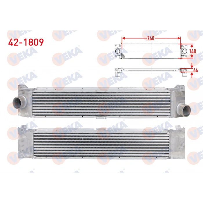 TURBO RADYATORU (INTERCOOLER) KALIN TIP FIAT DUCATO (250) 2.3 MJT EURO 5 2006-2014