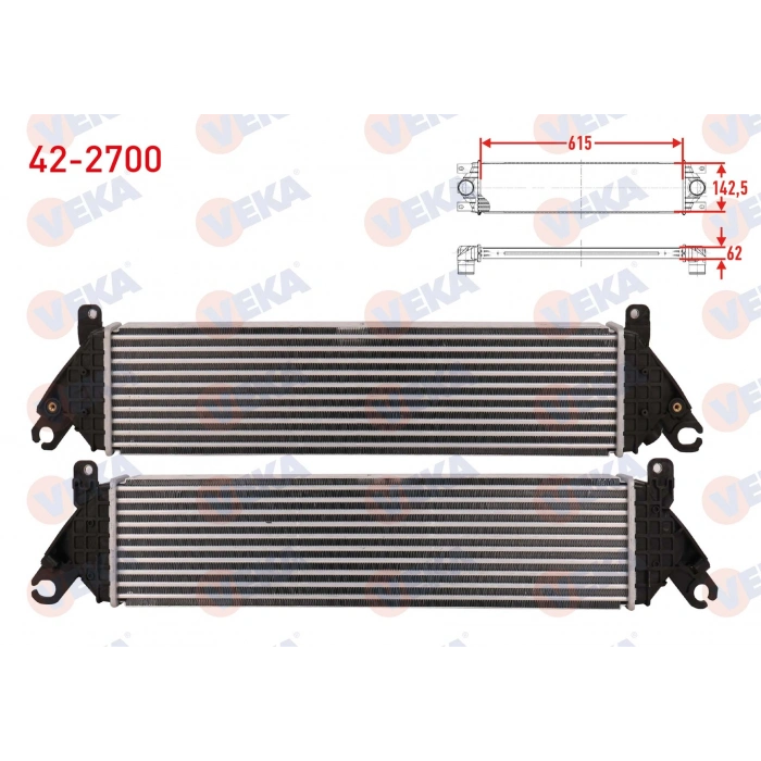 TURBO RADYATORU (INTERCOOLER) MAZDA 3 2.2 D 150 hp 2013-
