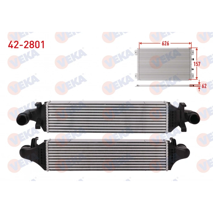 TURBO RADYATORU (INTERCOOLER) MERCEDES CLA COUPE (C117) 180 CDI - 200 CDI EURO 6 2013- / A SERISI (W176) 180 CDI EURO 6 2012- / B SERISI (W246) 180 CDI EURO 6 2011-