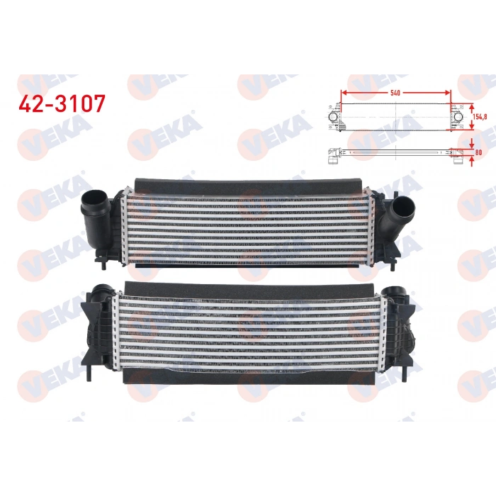 TURBO RADYATORU (INTERCOOLER) NISSAN NAVARA NP300 2.3 DCI 2015-