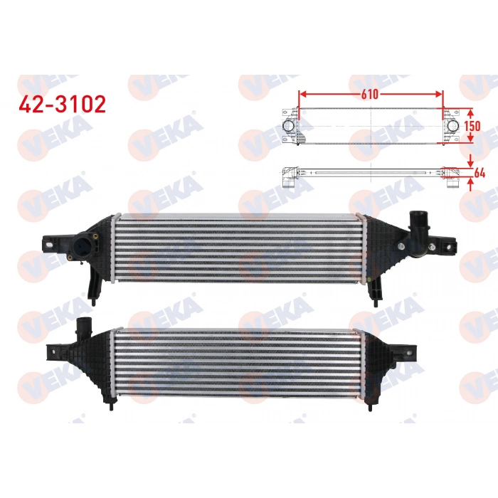 TURBO RADYATORU (INTERCOOLER) NISSAN QASHQAI (J10) 1.6 DCI 2011-2014