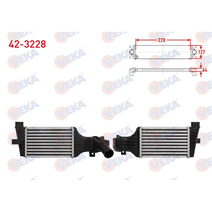 TURBO RADYATORU (INTERCOOLER) OPEL ASTRA G 2.0 D, 2.2 D 1999-2005