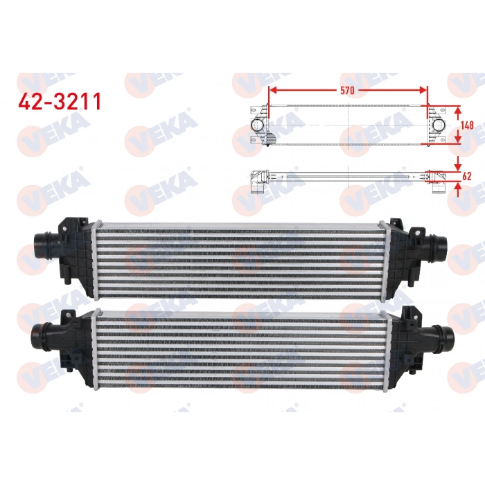 TURBO RADYATORU (INTERCOOLER) OPEL MOKKA 1.6 CDTI 2012-