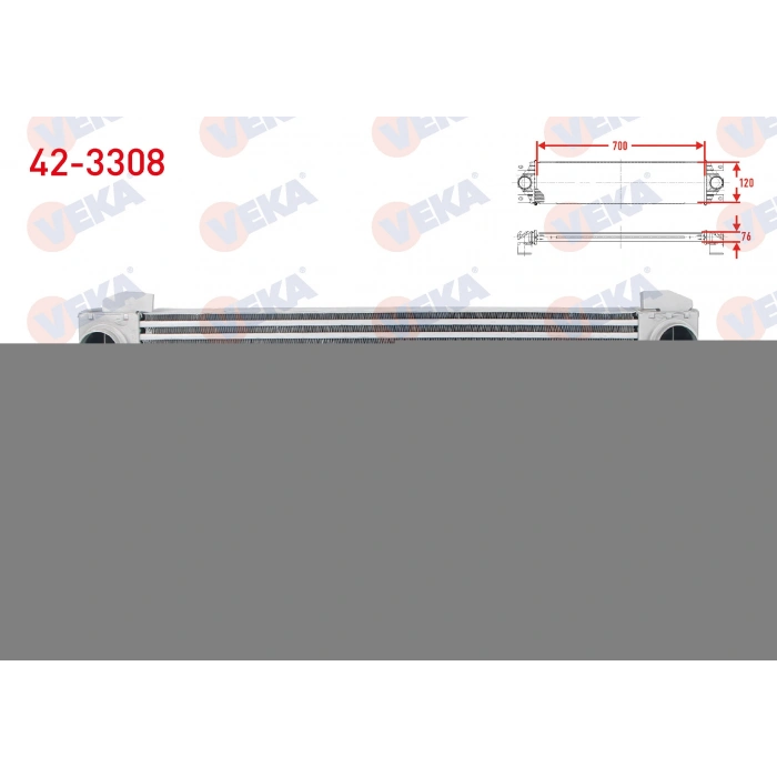 TURBO RADYATORU (INTERCOOLER) PEUGEOT 308 1.6 THP 2007-2013/ RCZ 1.6 THP 2010-/ CITROEN DS4 - DS5 1.6 THP 2011-