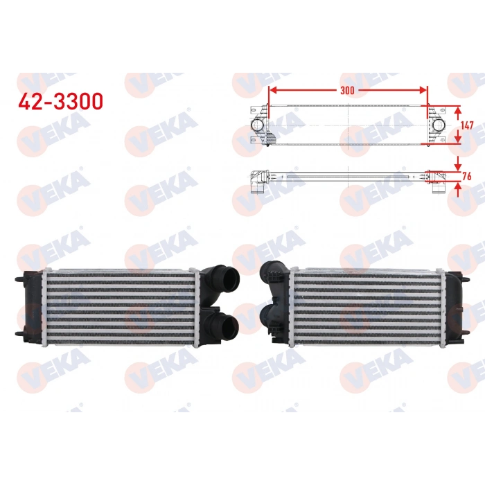 TURBO RADYATORU (INTERCOOLER) PEUGEOT PARTNER 1.6 HDI 110 HP 2008-