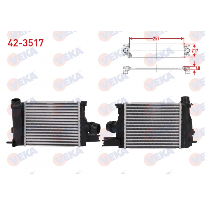 TURBO RADYATORU (INTERCOOLER) RENAULT CLIO IV 0.9 TCE 2012-