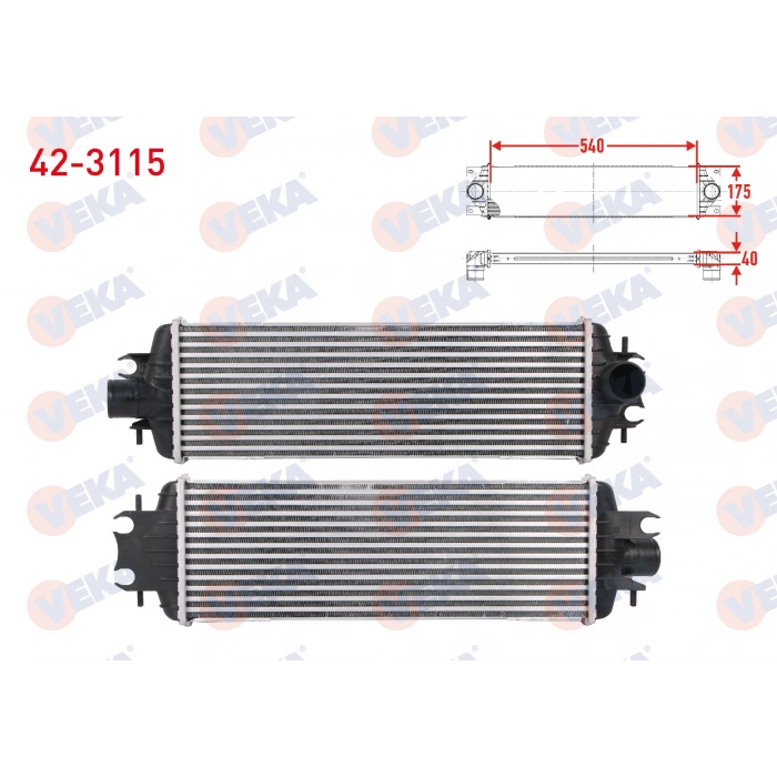 TURBO RADYATORU (INTERCOOLER) RENAULT TRAFIC II PANELVAN/VAN 2.5 DCI 135 135 hp 2003-