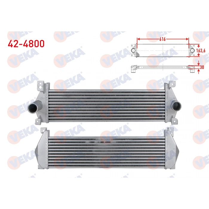 TURBO RADYATORU (INTERCOOLER) SSANGYONG ACTYON I 2.0 XDI 4X4 2005-2012/ ACTYON SPORTS I 2.0 XDI 4X4 2007-/ ACTYON SPORTS II 2.0 XDI 4X4 2012-/ KYRON 2.0 XDI 4X4 2005-2011