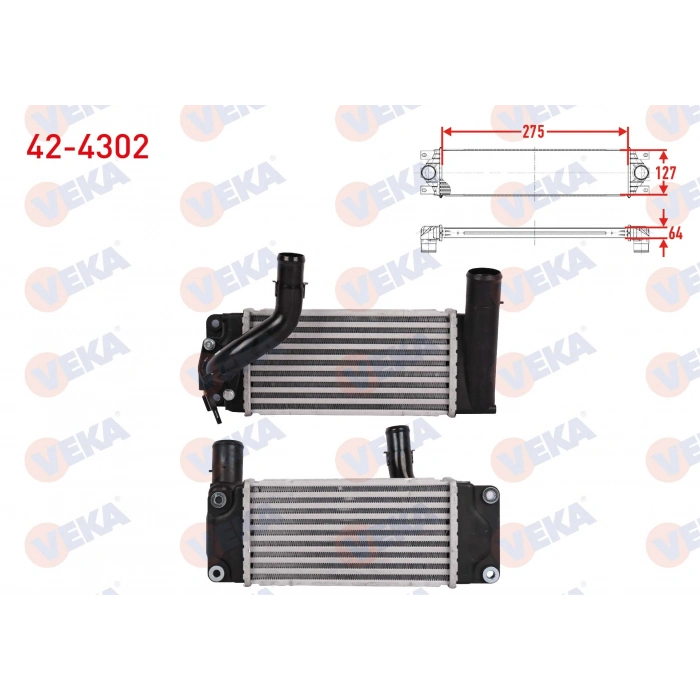 TURBO RADYATORU (INTERCOOLER) TOYOTA COROLLA (E15_) 1.4 D-4D 2007-2012