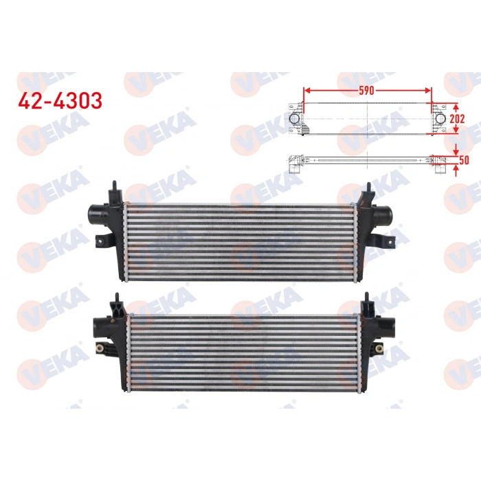 TURBO RADYATORU (INTERCOOLER) TOYOTA HI-LUX VIII REVO PICK UP (GUN1_,GUN13_) 2.4 D 2015-