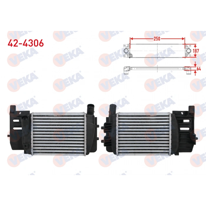 TURBO RADYATORU (INTERCOOLER) TOYOTA YARIS (P13) 1.4 D-4D 2011-