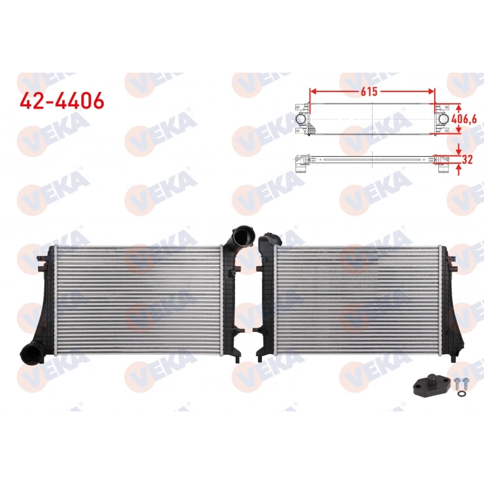 TURBO RADYATORU (INTERCOOLER) VOLKSWAGEN CADDY III (2KA,2KH,2CA,2CH) 1.9 TDI (BSU, BJB, BLS) 2004-2010