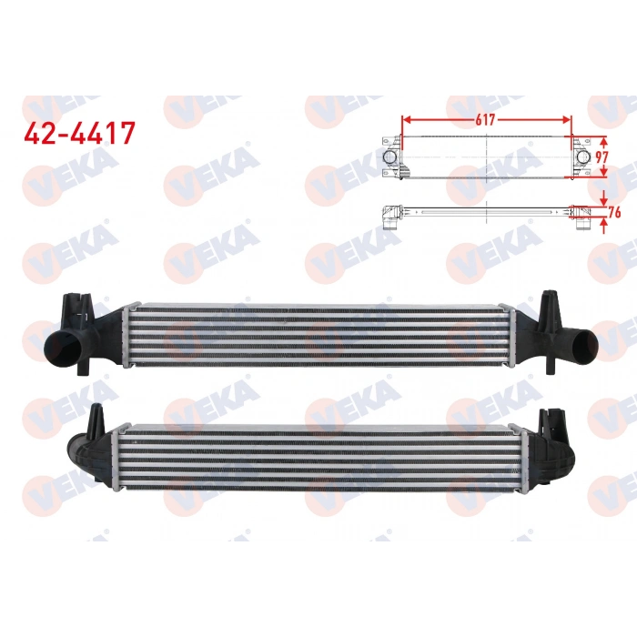 TURBO RADYATORU (INTERCOOLER) VOLKSWAGEN POLO (6R,6C) 1.4 TSI 2009-